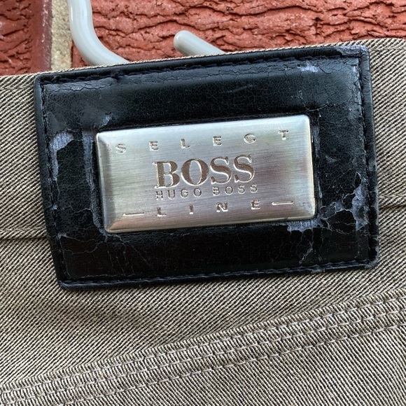 BOSS HUGO BOSS ALABAMA KHAKI TAN JEANS WOOL BLEND FABRIC SIZE 32 - Picture 9 of 9